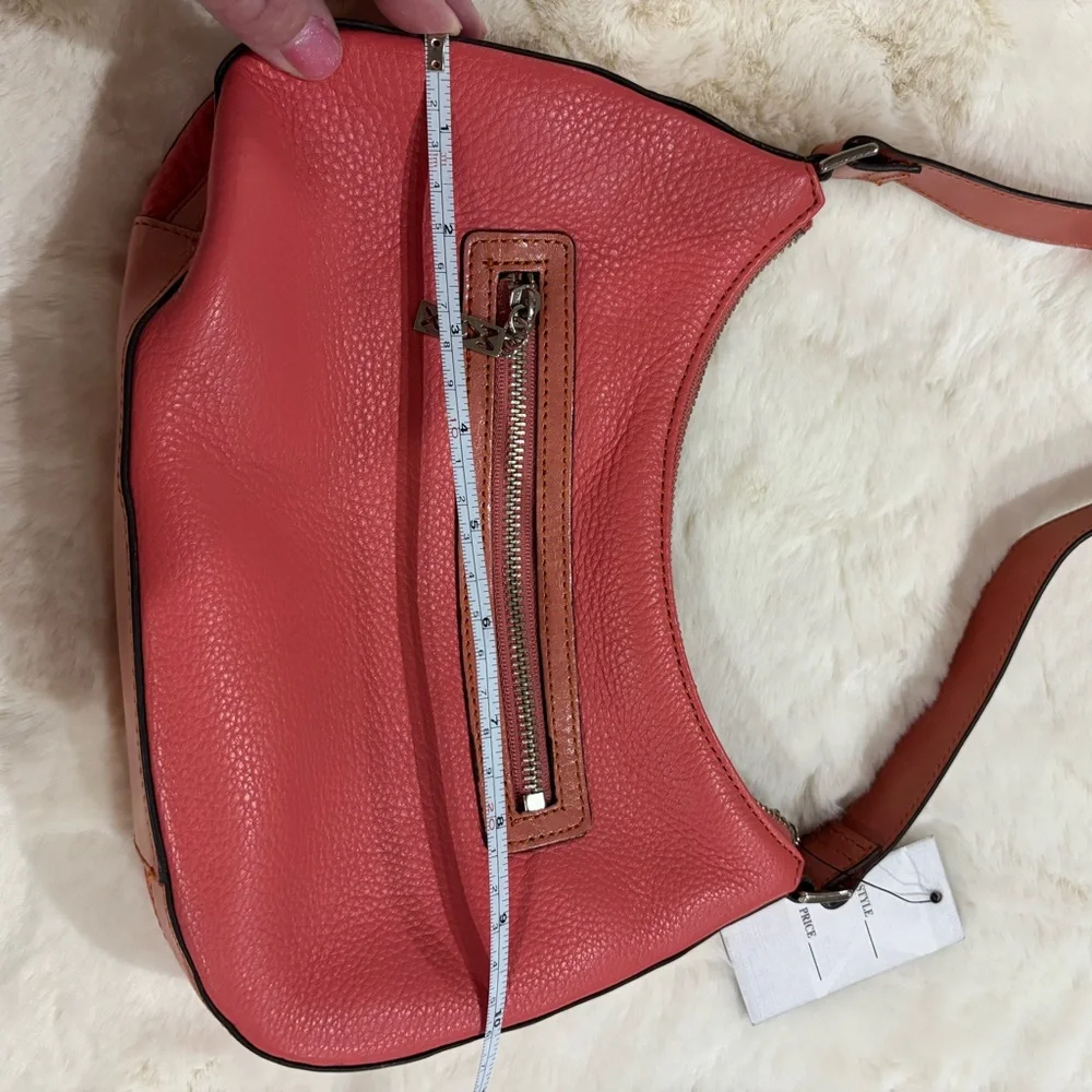 Maxx New York Coral Leather Hobo Bag
